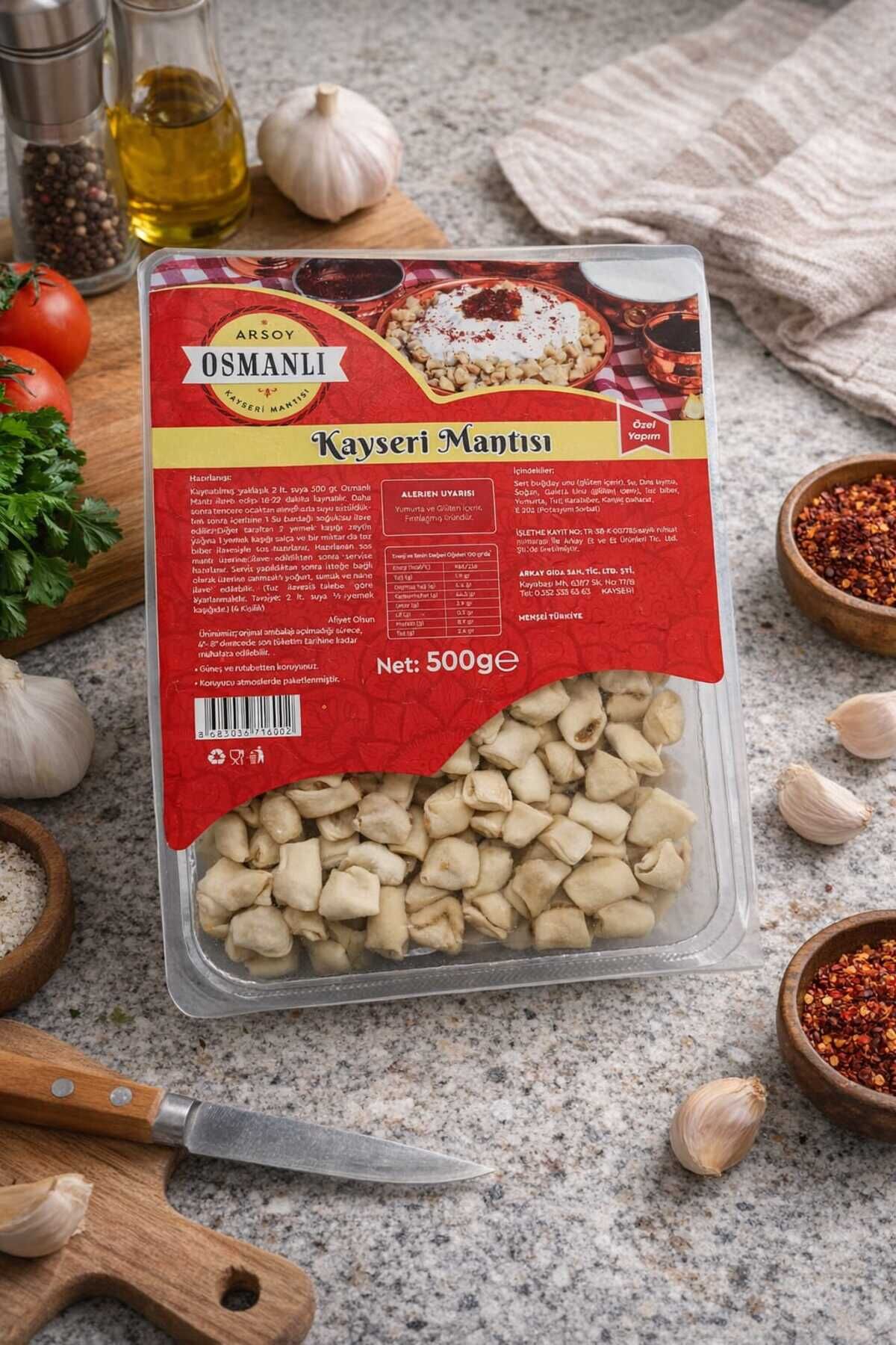Kayseri Mantısı Özel Yapım El Yapımı 500 Gr